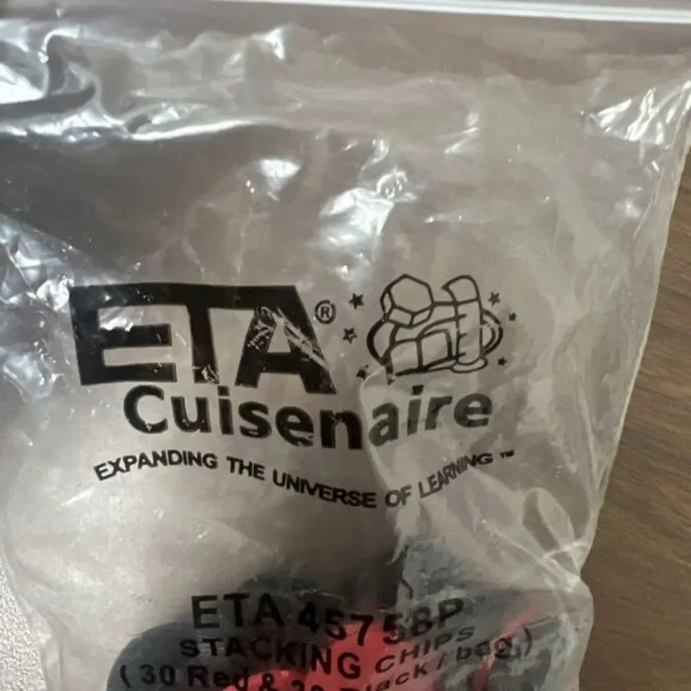 ETA Cuisenaire Stacking Chips 2- Color Counters  Teacher Resources Red Black EUC